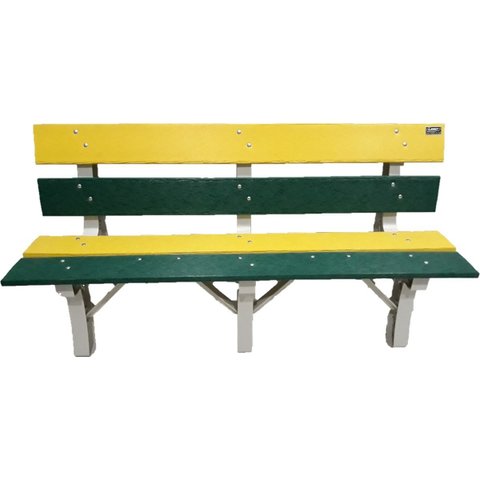 Banco Jardim Amarelo em Madeira Plástica 150cm Lanci / Lc-01 Amarelo