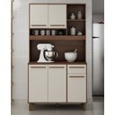 Ver imagem 2 de Armário de Cozinha Ametista 5 Portas 1 Gavetas:CHOCOLATE/OFF WHITE