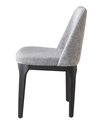 Ver imagem 3 de Cadeira de Jantar Livia Cinza Estofado em Aço Waw Design