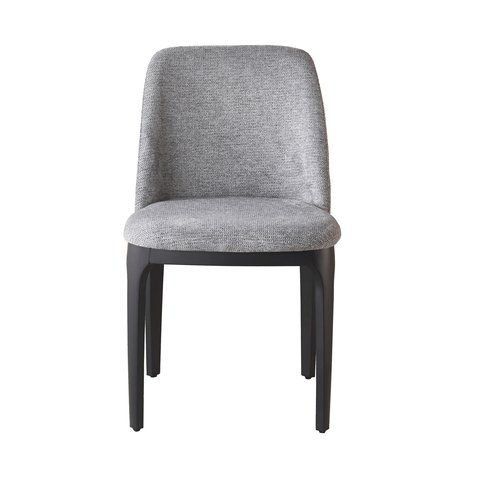 Cadeira de Jantar Livia Cinza Estofado em Aço Waw Design