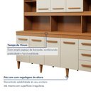 Ver imagem 6 de Cozinha Completa Atenas 7 Portas 3 Gavetas MDP 201cm Kaiki Móveis