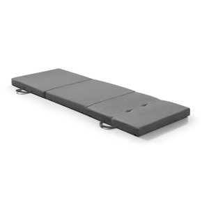 Cama Dobrável Portátil Estofado Camping Viagem Espuma D24 - Cinza