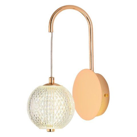 Arandela Dourada Acrílico 28cm Led 5w 3 em 1 Bivolt 15765-pl