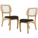 Ver imagem 1 de Kit 2 Cadeiras para Sala de Jantar Estofada e Tela Mariah L02 Linho Chumbo