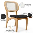 Ver imagem 7 de Kit 2 Cadeiras para Sala de Jantar Estofada e Tela Mariah L02 Linho Chumbo