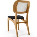 Ver imagem 4 de Kit 2 Cadeiras para Sala de Jantar Estofada e Tela Mariah L02 Linho Chumbo