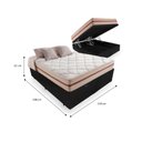 Ver imagem 2 de Cama Box Baú Queen Bipartido Tecido Sintético Preto com Colchão Pillow Angel - Bello Box - Molas Ens