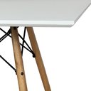 Ver imagem 4 de Conjunto de Mesa Eames Eiffel Infantil Madeira 68cm Quadrado Branco 2 Cadeiras Azul