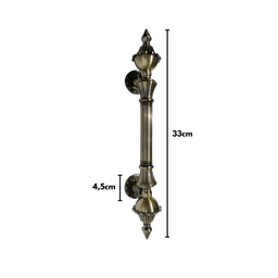 Puxador para Porta Colonial Jd Ouro Velho 33cm - 3