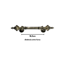 Puxador para Porta Colonial Jd Ouro Velho 33cm - 4