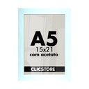 Ver imagem 1 de Kit 05 Molduras A5 15x21cm com Acetato e Fundo para Quadros Diplomas Certificados Fotos Cor:branco
