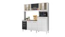 Ver imagem 1 de Cozinha Compacta 9 Portas Encanto Branco Uv/Preto Tridimensional - FdECOR