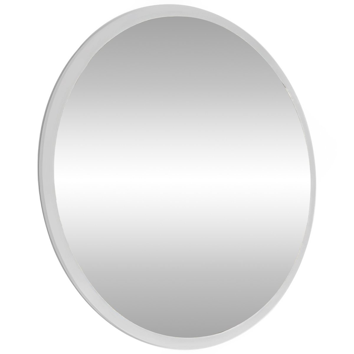 Espelho Redondo de Parede Estilo Minimalista 80 Cm - Off White - 7