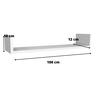 Nicho Prateleira U p/ Decoração e Organização 100 cm x 12 cm MDF Branco - 3