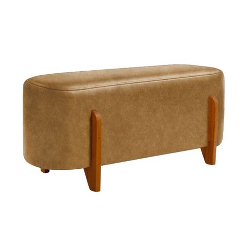 Puff Recamier Organico Imperial 100 cm Corino Whisky Impo