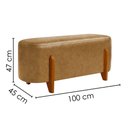 Ver imagem 3 de Puff Recamier Organico Imperial 100 cm Corino Whisky Impo