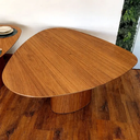 Ver imagem 4 de Mesa de Jantar Orgânica Canya 90x95cm em MDF Freijó