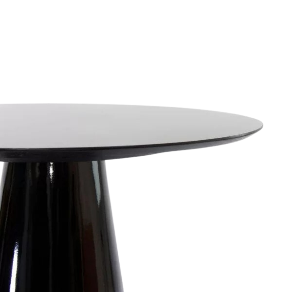 Mesa de Jantar Cone Redonda 160 Cm Laqueada Linn Design Decor Preto - 5