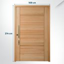 Ver imagem 2 de Kit Porta Pivotante Maciça de Eucalipto 214x109x14cm PM58 Quartier Cruzeiro Portas