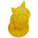 Ver imagem 3 de Gato Sentado 18 Cm Vazado 3d Enfeite Objeto Decorativo Decoração Amarelo