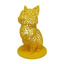Ver imagem 2 de Gato Sentado 18 Cm Vazado 3d Enfeite Objeto Decorativo Decoração Amarelo