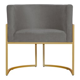 Kit 2 Poltronas Decorativa Sala de Estar Luana Base Gold Suede - 6
