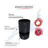Engate Rápido 1/2" e 7/16" para Mangueira Cor Preto Durín - 2