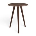 Ver imagem 1 de Mesa Lateral Redonda Bento com Pés em Madeira Maciça - Rústico