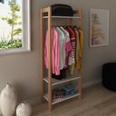 Ver imagem 2 de Armário Closet com Prateleira Multimóveis CR35007 Branco/Amêndoa