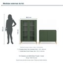 Ver imagem 3 de Kit Cristaleira com Buffet Bend Frisado Principal Incolar Musgo Metal Dourado