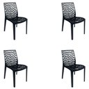 Ver imagem 1 de Kit 4 Cadeiras de Jantar Oficial Gruvyer Preto