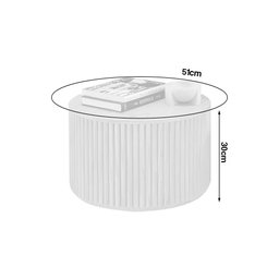 Mesa de Centro Decorativa Lua 02 D50cm em Madeira Maciça - Ébano - 2
