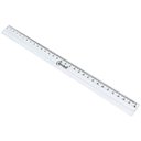 Ver imagem 2 de Régua 30cm Cristal Escritório Escolar Atacado Kit com 25 Unidades