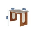 Ver imagem 2 de Escrivaninha Mesa Escritório MDF Tampo de Vidro 130cm Valentina Marrom
