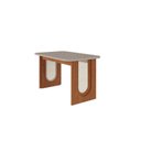 Ver imagem 4 de Escrivaninha Mesa Escritório MDF Tampo de Vidro 130cm Valentina Marrom