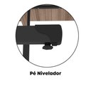 Ver imagem 3 de Mesa de Reunião 200cm para Escritório com Pés Tubulares em Aço Linha P15