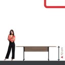 Ver imagem 7 de Mesa de Reunião 200cm para Escritório com Pés Tubulares em Aço Linha P15