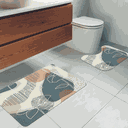 Ver imagem 1 de Jogo Tapetes para Banheiro 2 Peças Flor Minimalista