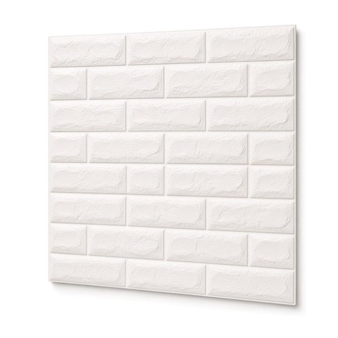 Papel de Parede 3D Tijolinho Autoadesivo 70x77 Espuma Alto Relevo Lavável sem Obra - Kit 20 Placas