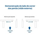 Ver imagem 3 de Porta de Correr Alumínio com Divisão Central Alumifit 2 Folhas Sasazaki 216 x 160 x 6,6cm