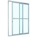 Ver imagem 1 de Porta de Correr Alumínio com Divisão Central Alumifit 2 Folhas Sasazaki 216 x 160 x 6,6cm