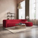 Ver imagem 1 de Sofá Modular Sala de Estar Decoração Luxo 265cm Lado Esquerdo Suede Celinne Luxuoso Yescasa