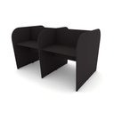 Ver imagem 3 de Mesa Dupla Atendimento Call Center 4 Pessoas 1,85m Preto F5 Cor:preto