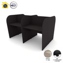 Ver imagem 4 de Mesa Dupla Atendimento Call Center 4 Pessoas 1,85m Preto F5 Cor:preto