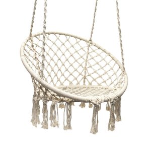 Poltrona Suspensa de Balanço Macrame Acompanha Gancho, Mosquetao e Corrente