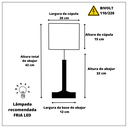Ver imagem 4 de Kit 2 Abajur Quarto Quadrado Madeira Mdf Cúpula Tecido Linho