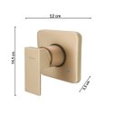 Ver imagem 3 de Acabamento para Registro de Monocomando Axiom Slim Preto/Dourado Matte Meber Metais