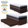 Cama Box com Colchao de Espuma D33 Pillow Top Comfort Luxo + Auxiliar de Espuma Unique Solteiro 88cm - 3