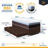 Cama Box com Colchao de Espuma D33 Pillow Top Comfort Luxo + Auxiliar de Espuma Unique Solteiro 88cm - 6