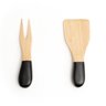 JOGO DE UTENSÍLIOS PARA QUEIJO DE BAMBU 2PCS PRETO - OIKOS - 1